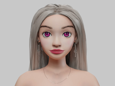 Pretty classic girl V30444 3D 모델