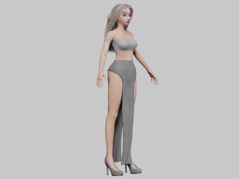 Pretty classic girl V30444 3D 모델