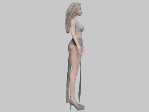 Pretty classic girl V30444 3D 모델