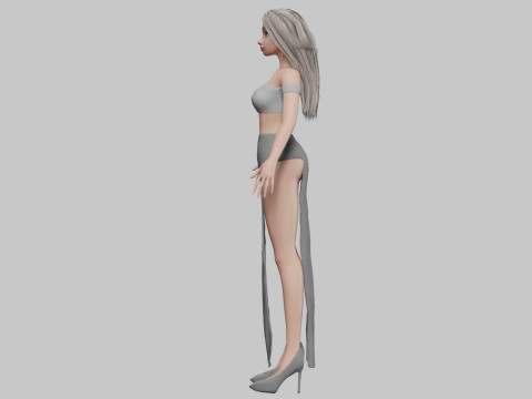 Pretty classic girl V30444 3D 모델