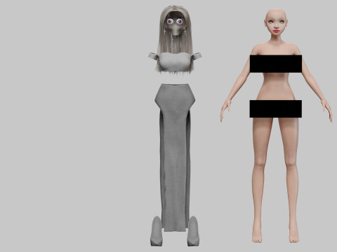 Pretty classic girl V30444 3D 모델