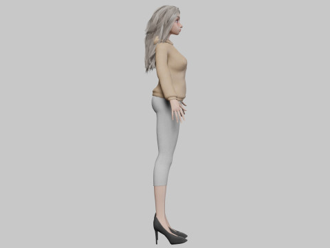 Pretty cute girl V35180 Model 3D