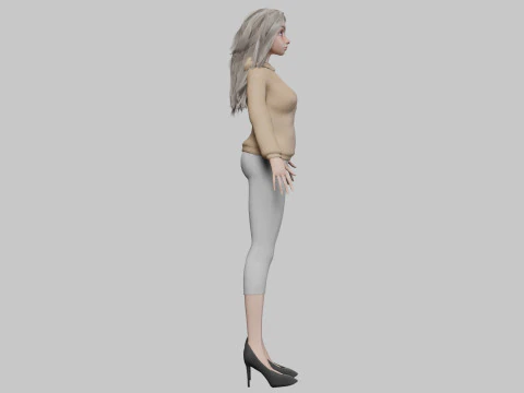 Pretty cute girl V35180 3D Model