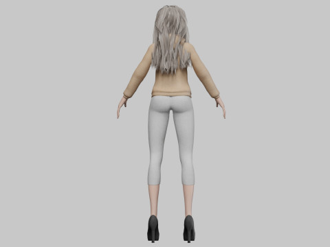 Pretty cute girl V35180 Model 3D