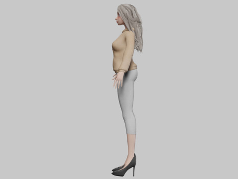 Pretty cute girl V35180 Model 3D