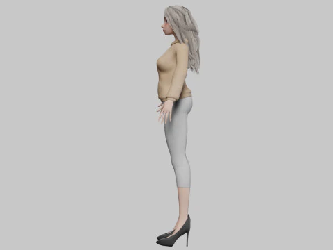 Pretty cute girl V35180 3D Model
