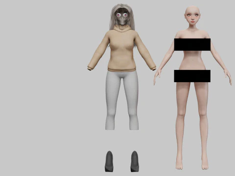 Pretty cute girl V35180 3D Model
