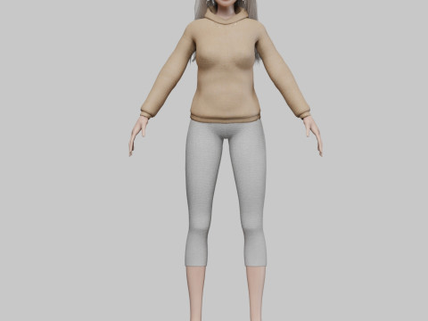 Pretty cute girl V35180 Model 3D