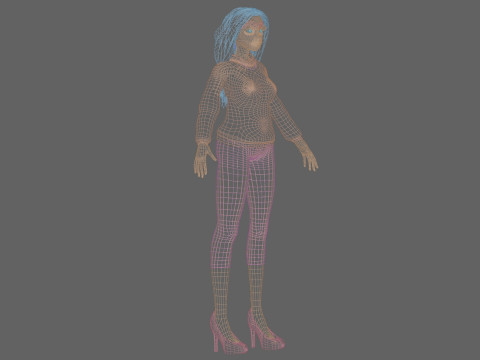 Pretty cute girl V35180 Model 3D