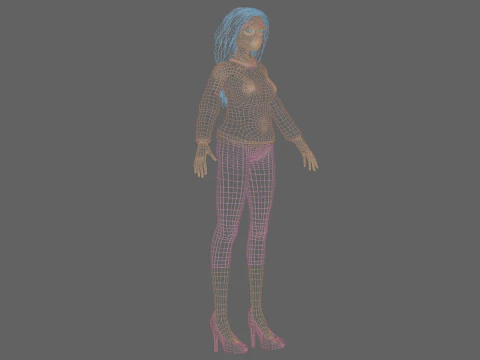 Pretty cute girl V35180 3D Model
