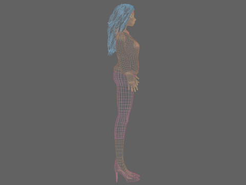 Pretty cute girl V35180 Model 3D