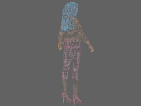 Pretty cute girl V35180 3D Model