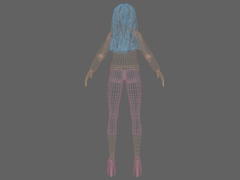 Pretty cute girl V35180 Model 3D