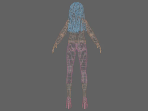 Pretty cute girl V35180 3D Model