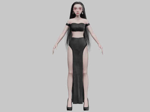 Pretty lovely girl V32752 3D Модель