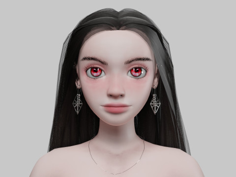 Pretty lovely girl V32752 3D Модель