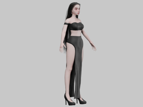 Pretty lovely girl V32752 3D Модель