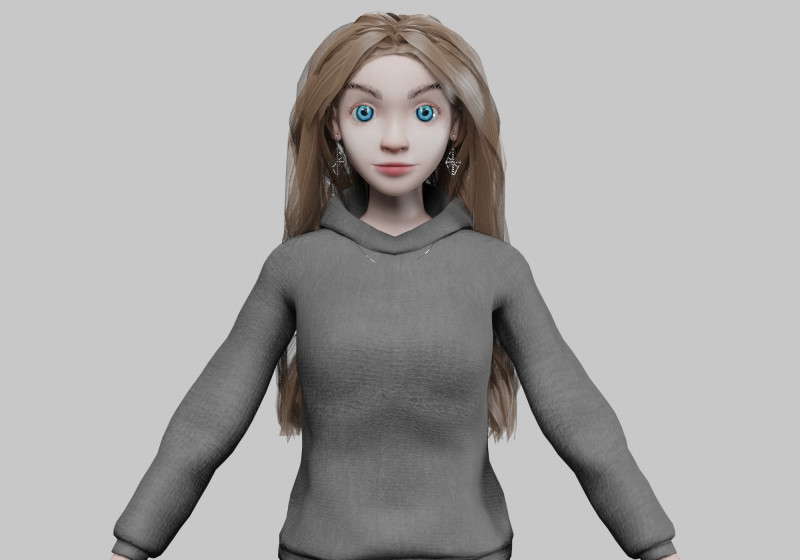 Pretty sweet girl V34961 Modèle 3D .c4d .max .obj .3ds .fbx .stl .blend 