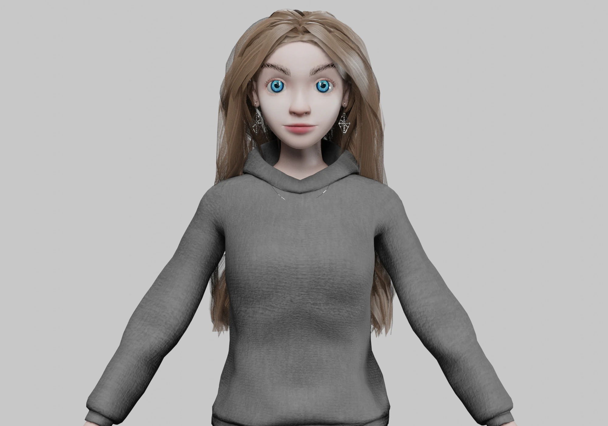 Pretty sweet girl V34961 3D Model .c4d .max .obj .3ds .fbx .stl .blend 