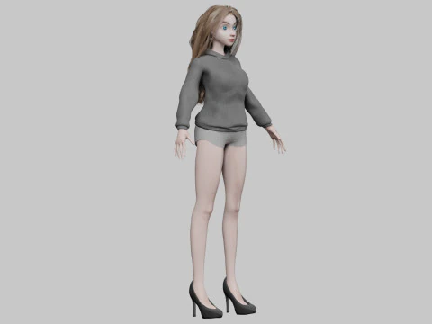 Pretty sweet girl V34961 3D Model