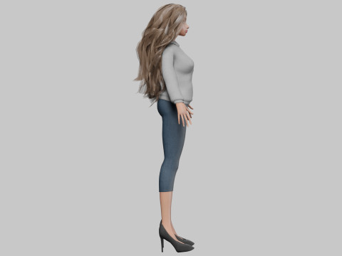 Pretty young girl V40409 Modello 3D