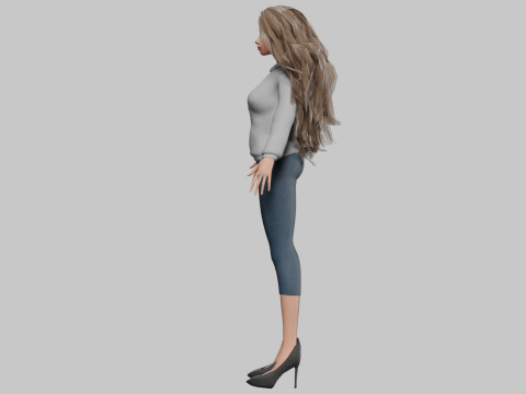 Pretty young girl V40409 Modello 3D
