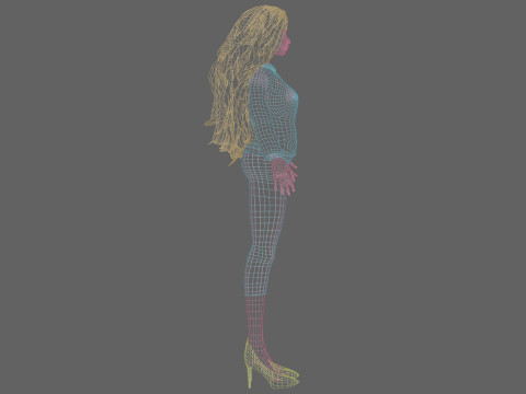 Pretty young girl V40409 Modello 3D