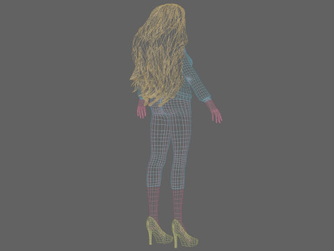 Pretty young girl V40409 Modello 3D