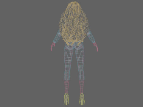 Pretty young girl V40409 Modello 3D