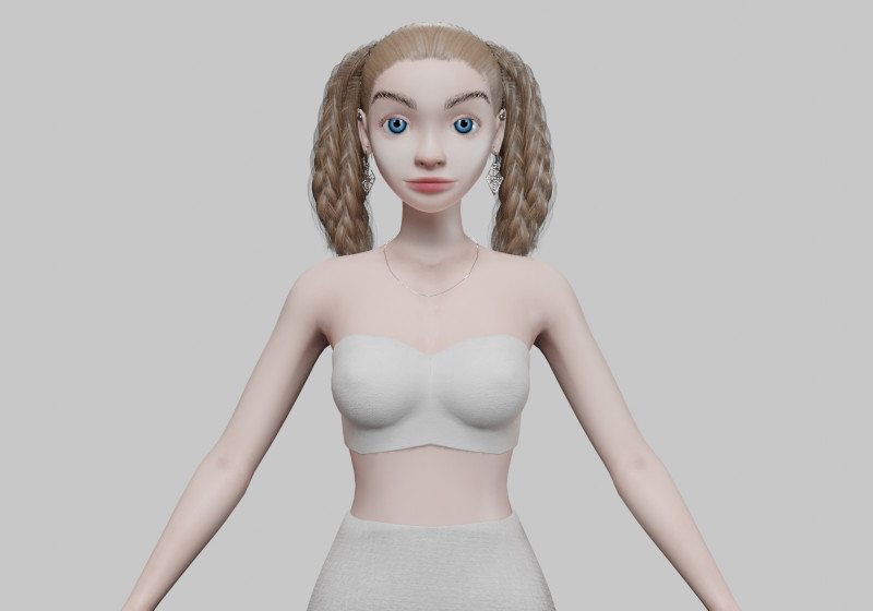 Standard young girl V36600 3D मॉडल .c4d .max .obj .3ds .fbx .stl .blend