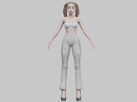 Standard young girl V36600 3D मॉडल