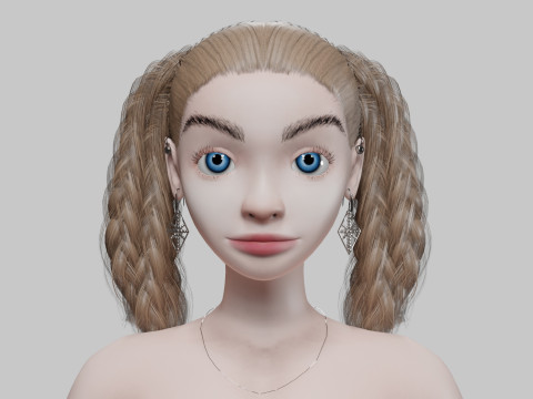 Standard young girl V36600 3D मॉडल