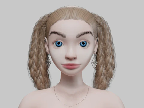 Standard young girl V36600 3D Model