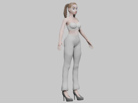 Standard young girl V36600 3D Model
