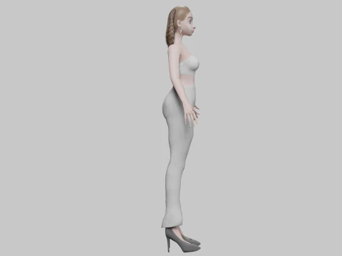 Standard young girl V36600 3D Model