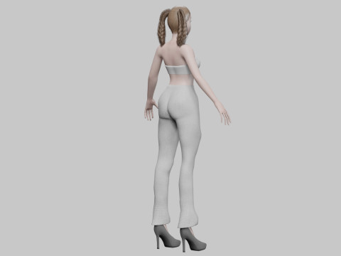 Standard young girl V36600 3D मॉडल