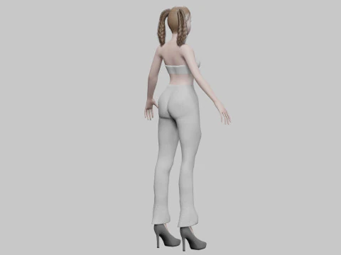 Standard young girl V36600 3D Model