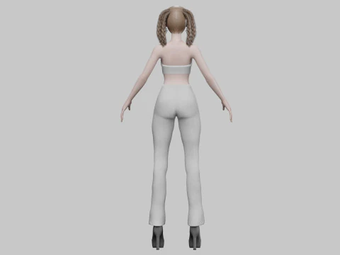 Standard young girl V36600 3D Model