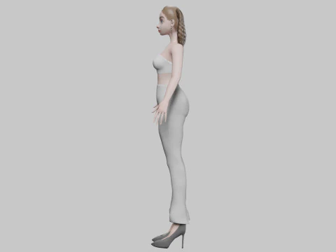 Standard young girl V36600 3D Model