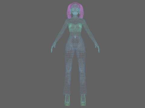 Standard young girl V36600 3D Model