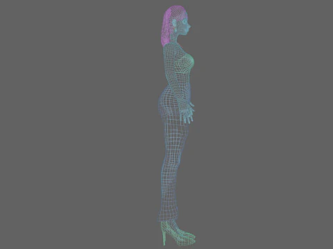 Standard young girl V36600 3D Model