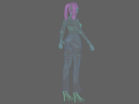 Standard young girl V36600 3D Model