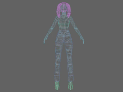 Standard young girl V36600 3D Model