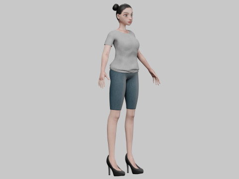 Stylized young girl V21193 Model 3D
