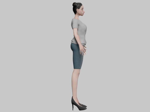 Stylized young girl V21193 Model 3D