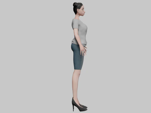 Stylized young girl V21193 3D Model