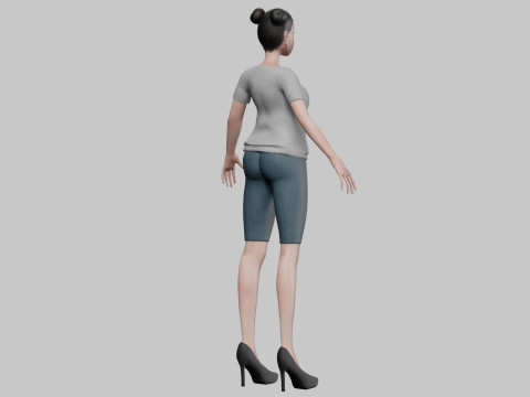 Stylized young girl V21193 Model 3D