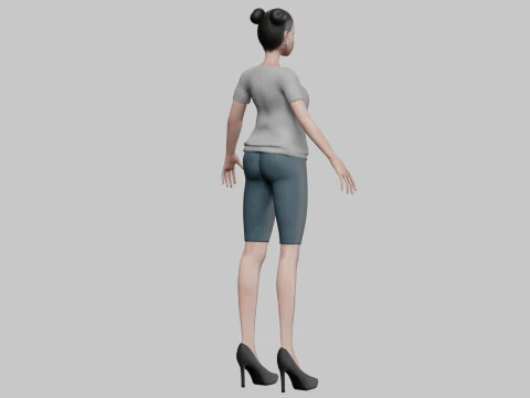 Stylized young girl V21193 3D Model