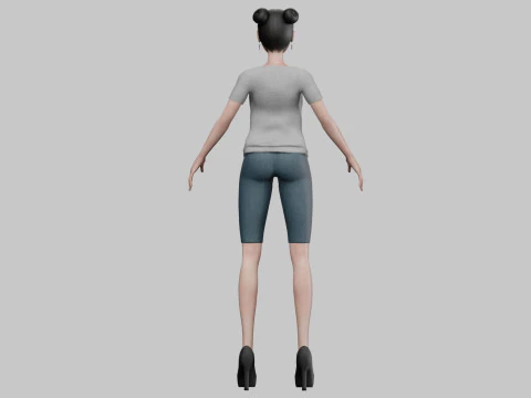 Stylized young girl V21193 3D Model