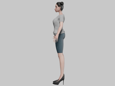 Stylized young girl V21193 Model 3D